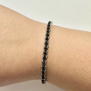 Jet stretch bracelet from touchstone crystal